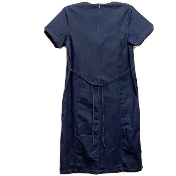 SERENGETI DENIM DRESS Pleats, Zip, Career, Casual - Picture 3 of 6